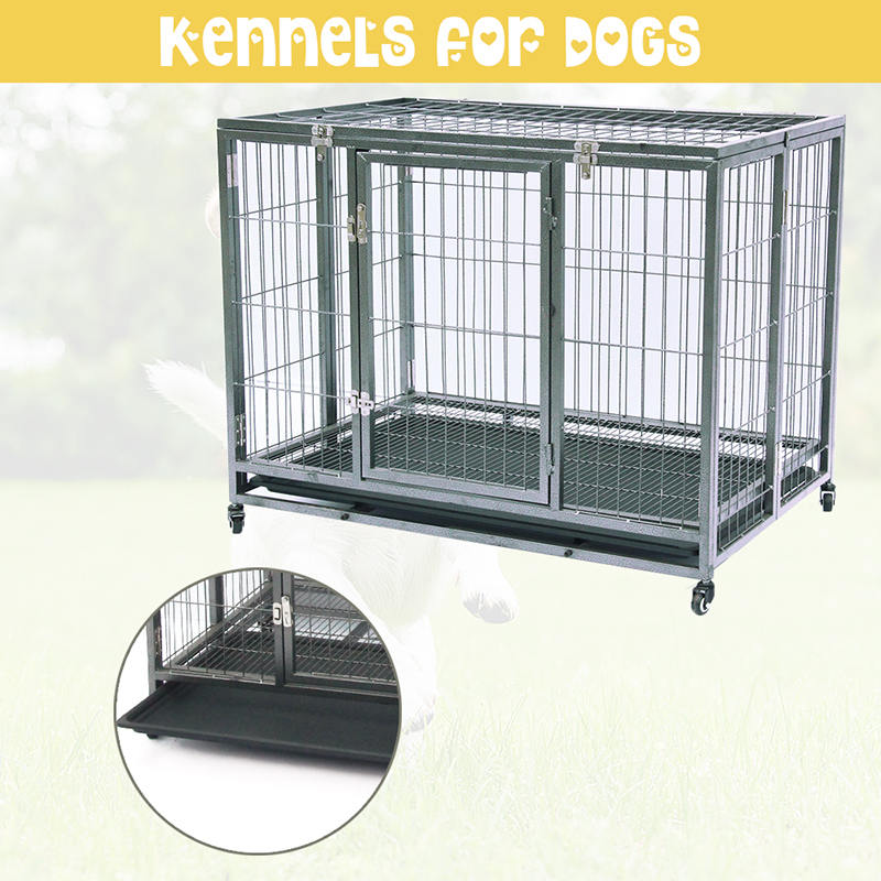 افتح قفص الكلب المعدني القابل للطي العلوي افتح قفص الكلب المعدني القابل للطي العلوي