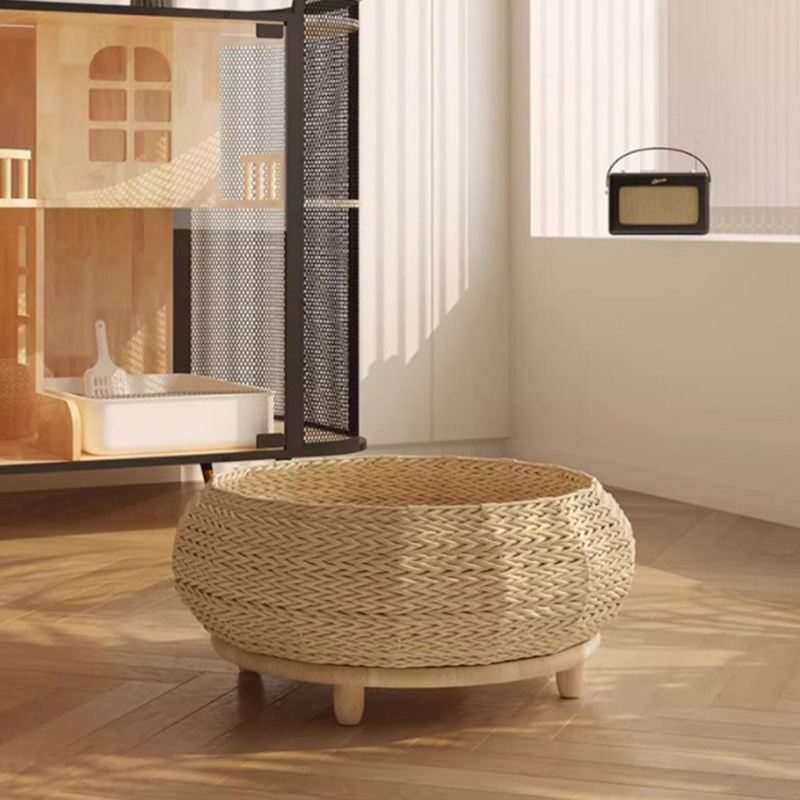 مصنوعة يدويًا كرافت ورقة عش المنسوجة سرير الكلب مصنوعة يدويًا كرافت ورقة عش المنسوجة سرير الكلب