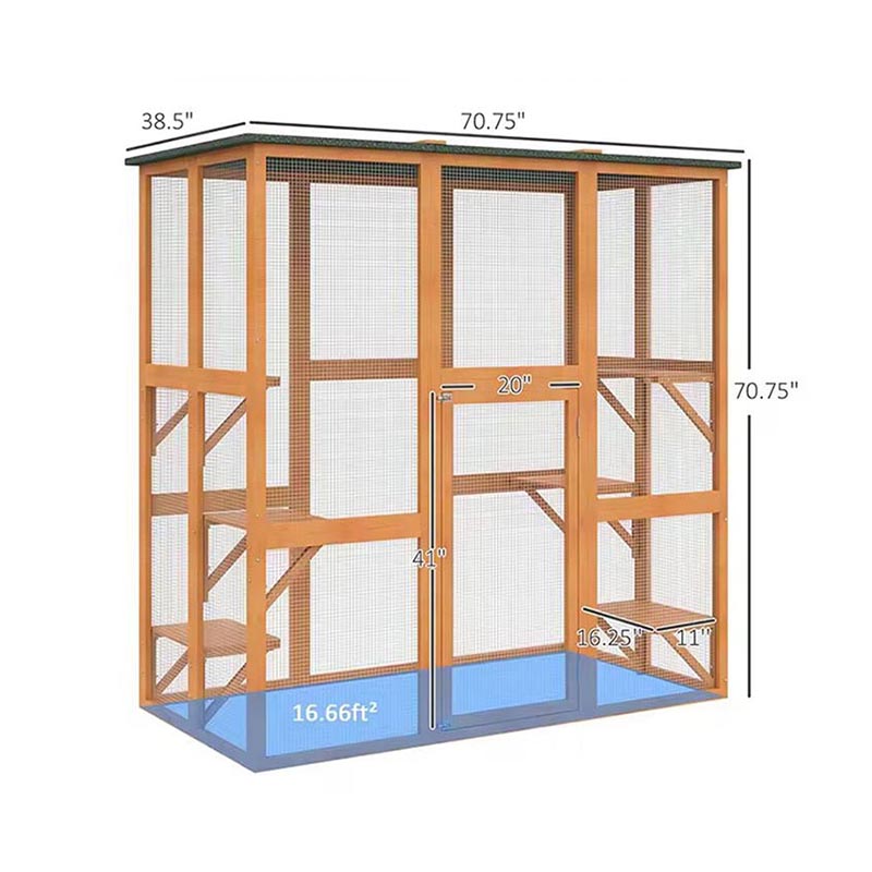 فيلا القطط الخشبية في الهواء الطلق مقاوم للماء قفص القفص فيلا القطط الخشبية في الهواء الطلق مقاوم للماء قفص القفص