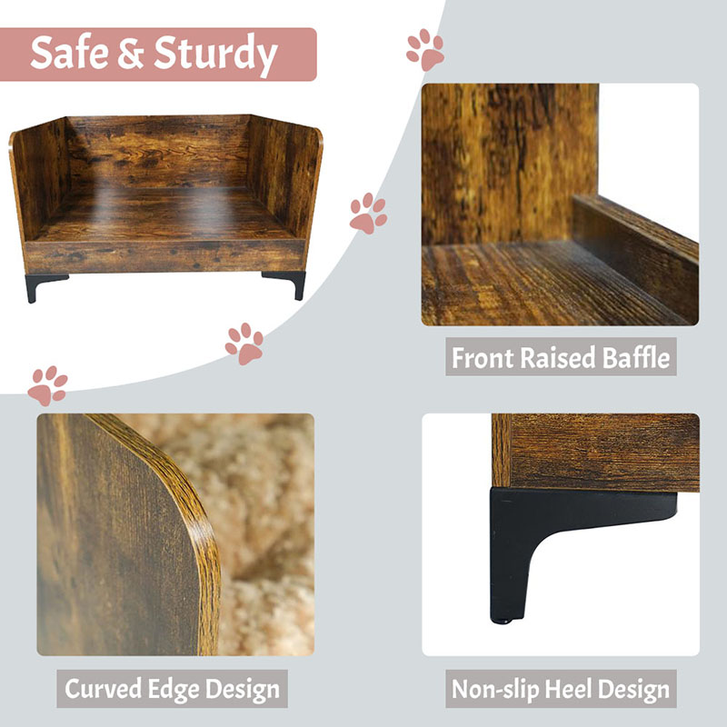 سرير الكلب الخشب الداخلي الحديث مع إطار سرير الكلب الخشب الداخلي الحديث مع إطار