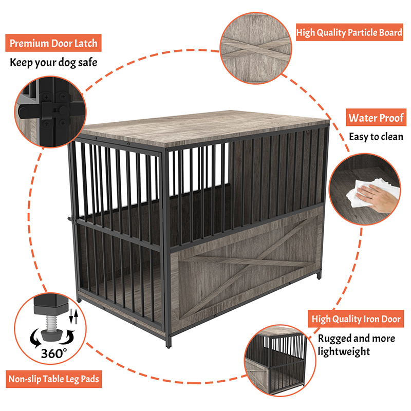 أقفاص الكلاب على غرار الأثاث المعدني الخشبي الداخلي أقفاص الكلاب على غرار الأثاث المعدني الخشبي الداخلي