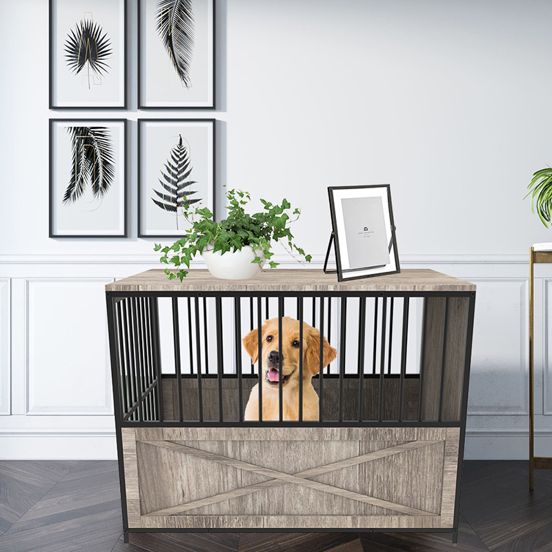 أقفاص الكلاب على غرار الأثاث المعدني الخشبي الداخلي أقفاص الكلاب على غرار الأثاث المعدني الخشبي الداخلي