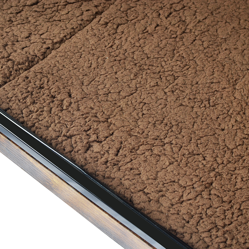 قفص الكلب على طراز الأثاث الخشبي الداخلي مع وسادة وعجلات قفص الكلب على طراز الأثاث الخشبي الداخلي مع وسادة وعجلات