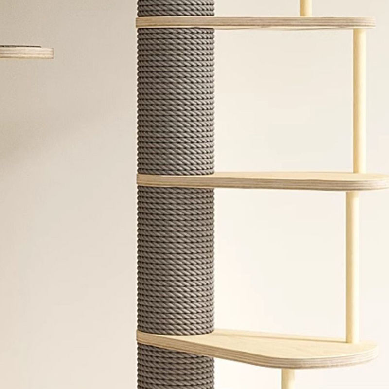 فيلا الخشبية الصلبة متعددة المستويات إطار شجرة القطة تسلق الأشجار فيلا الخشبية الصلبة متعددة المستويات إطار شجرة القطة تسلق الأشجار