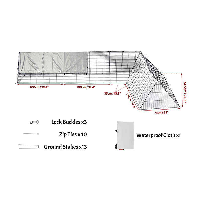 تشغيل في الهواء الطلق قفص الدجاج الدجاج الكبير للبطة تشغيل في الهواء الطلق قفص الدجاج الدجاج الكبير للبطة