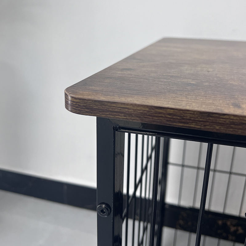 قفص كلب خشبي كبير مع صينية قابلة للإزالة قفص كلب خشبي كبير مع صينية قابلة للإزالة