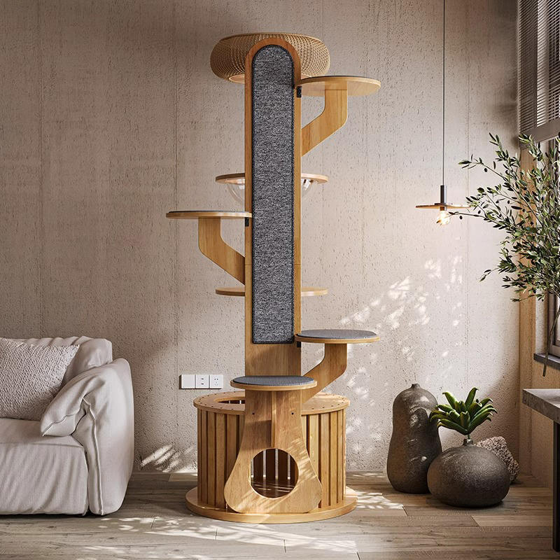 صبار شكل خشب تسلق الخشب شجرة القطة الصلبة مع كبسولة الفضاء صبار شكل خشب تسلق الخشب شجرة القطة الصلبة مع كبسولة الفضاء