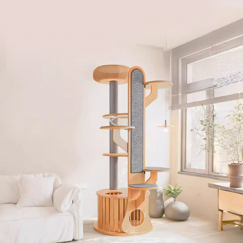 صبار شكل خشب تسلق الخشب شجرة القطة الصلبة مع كبسولة الفضاء صبار شكل خشب تسلق الخشب شجرة القطة الصلبة مع كبسولة الفضاء