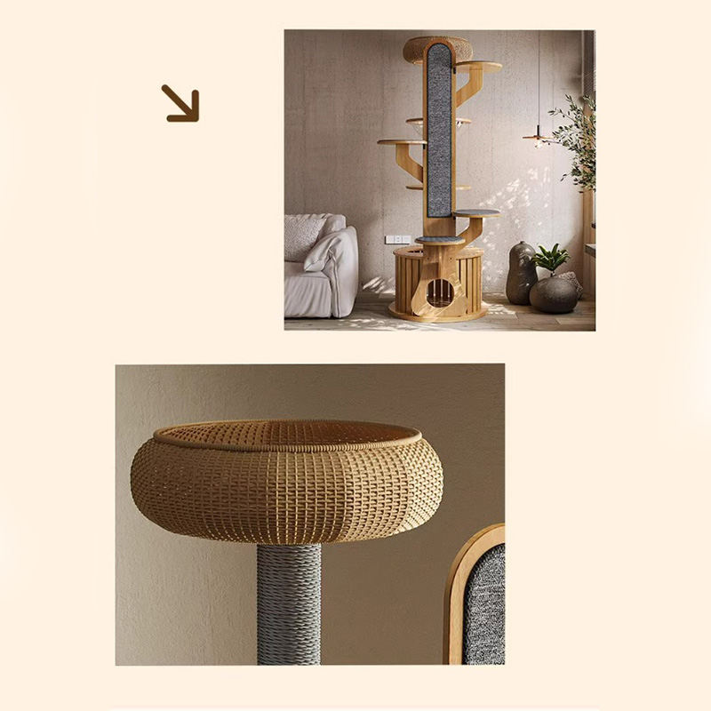 صبار شكل خشب تسلق الخشب شجرة القطة الصلبة مع كبسولة الفضاء صبار شكل خشب تسلق الخشب شجرة القطة الصلبة مع كبسولة الفضاء