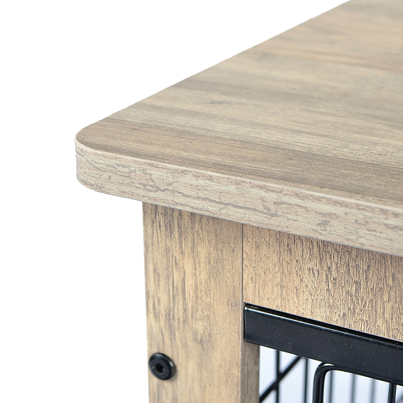 العاج الداخلي الأثاث الخشبي على غرار الكلب المعدني قفص الكلب العاج الداخلي الأثاث الخشبي على غرار الكلب المعدني قفص الكلب