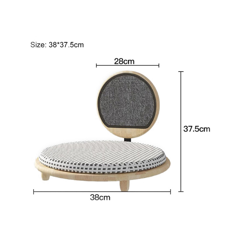 خشب الصلب دافئ سرير القطط مع لوحة الخدش خشب الصلب دافئ سرير القطط مع لوحة الخدش