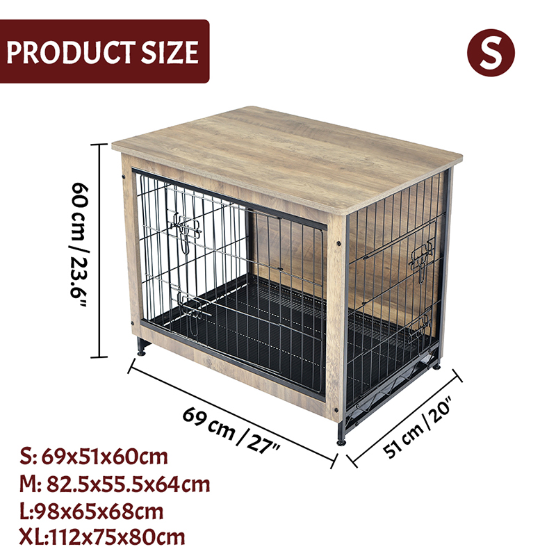 العاج الداخلي الأثاث الخشبي على غرار الكلب المعدني قفص الكلب العاج الداخلي الأثاث الخشبي على غرار الكلب المعدني قفص الكلب