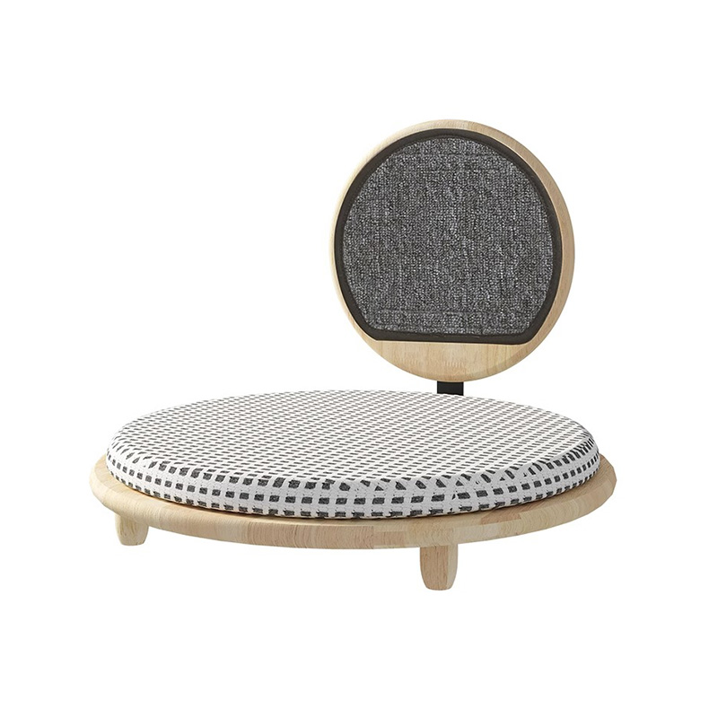 خشب الصلب دافئ سرير القطط مع لوحة الخدش