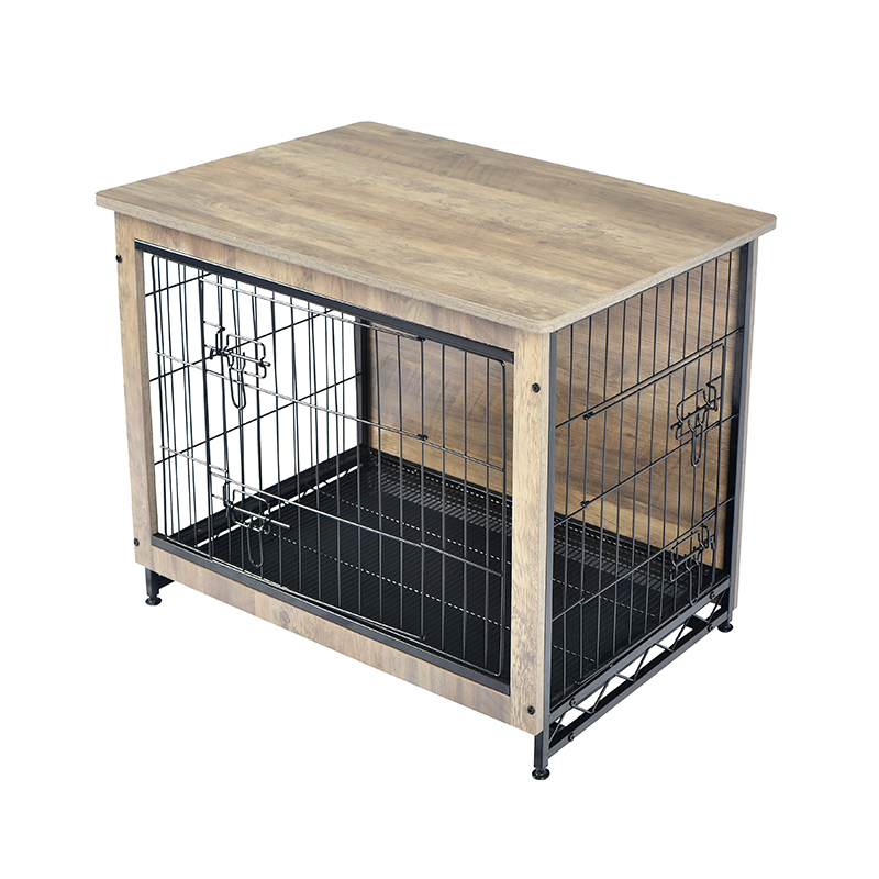 العاج الداخلي الأثاث الخشبي على غرار الكلب المعدني قفص الكلب العاج الداخلي الأثاث الخشبي على غرار الكلب المعدني قفص الكلب