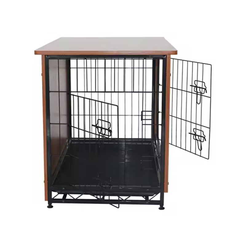 داخلي كبير خشب الأثاث المعدني على طراز الكلب قفص الكلب داخلي كبير خشب الأثاث المعدني على طراز الكلب قفص الكلب