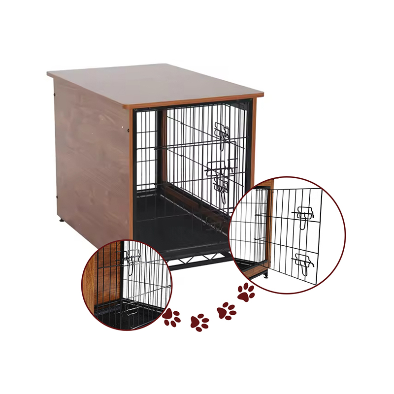 داخلي كبير خشب الأثاث المعدني على طراز الكلب قفص الكلب داخلي كبير خشب الأثاث المعدني على طراز الكلب قفص الكلب