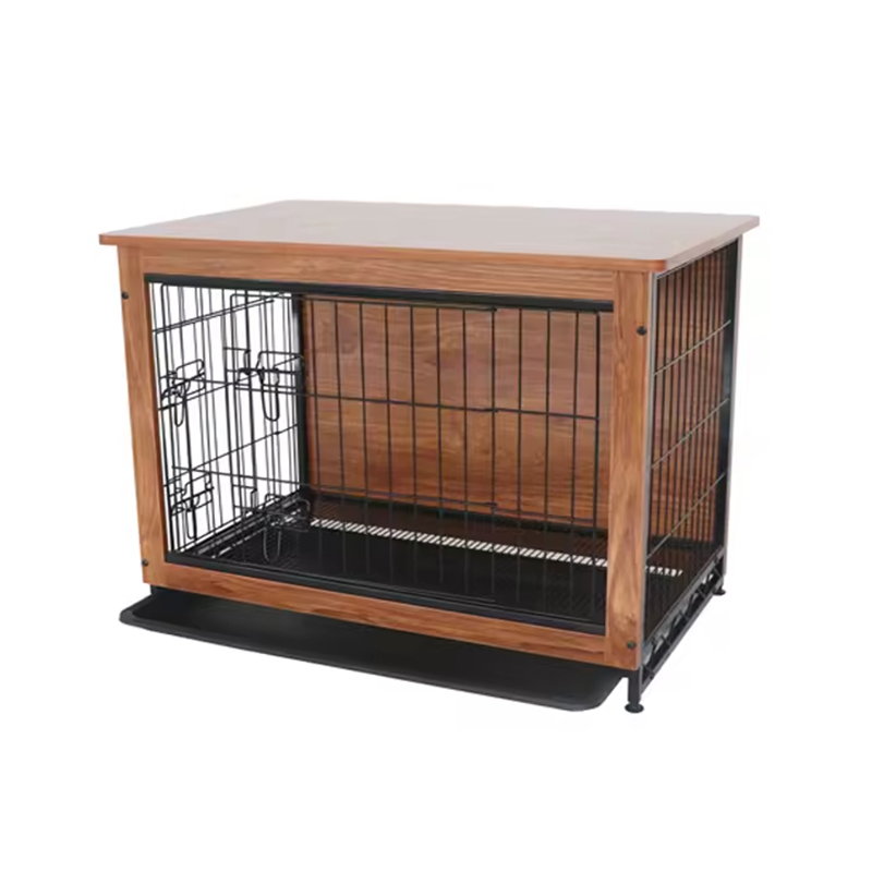 داخلي كبير خشب الأثاث المعدني على طراز الكلب قفص الكلب داخلي كبير خشب الأثاث المعدني على طراز الكلب قفص الكلب