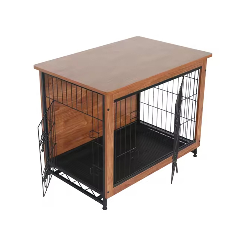 داخلي كبير خشب الأثاث المعدني على طراز الكلب قفص الكلب داخلي كبير خشب الأثاث المعدني على طراز الكلب قفص الكلب