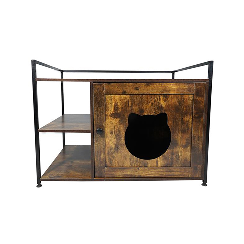 أسلوب الأثاث القطط قفص مع خزانة فضلات رف التخزين