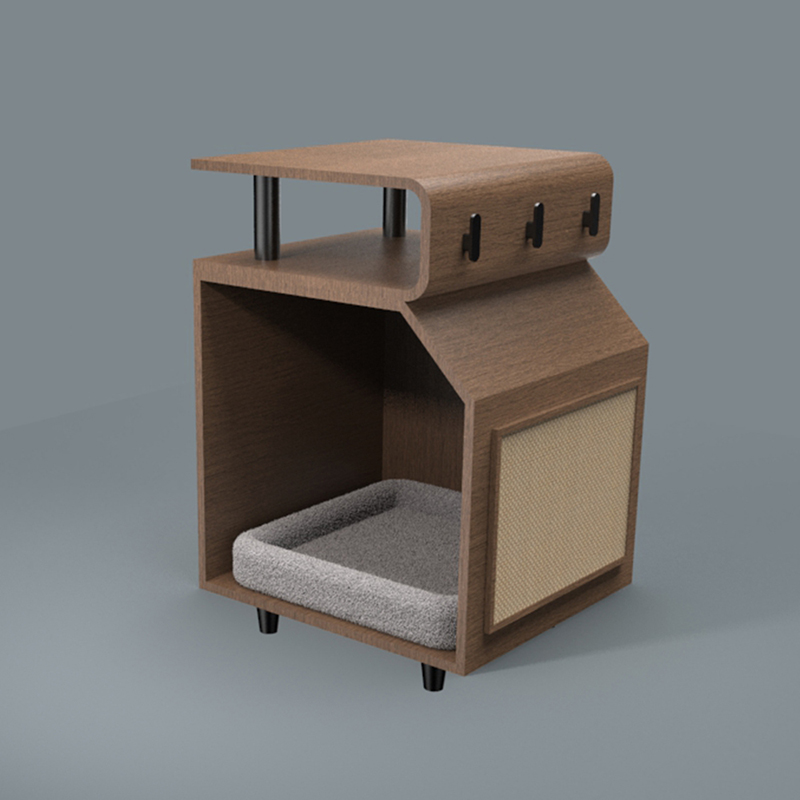 سرير قطة خشبي أليف سرير مع لوحة الخدش سرير قطة خشبي أليف سرير مع لوحة الخدش