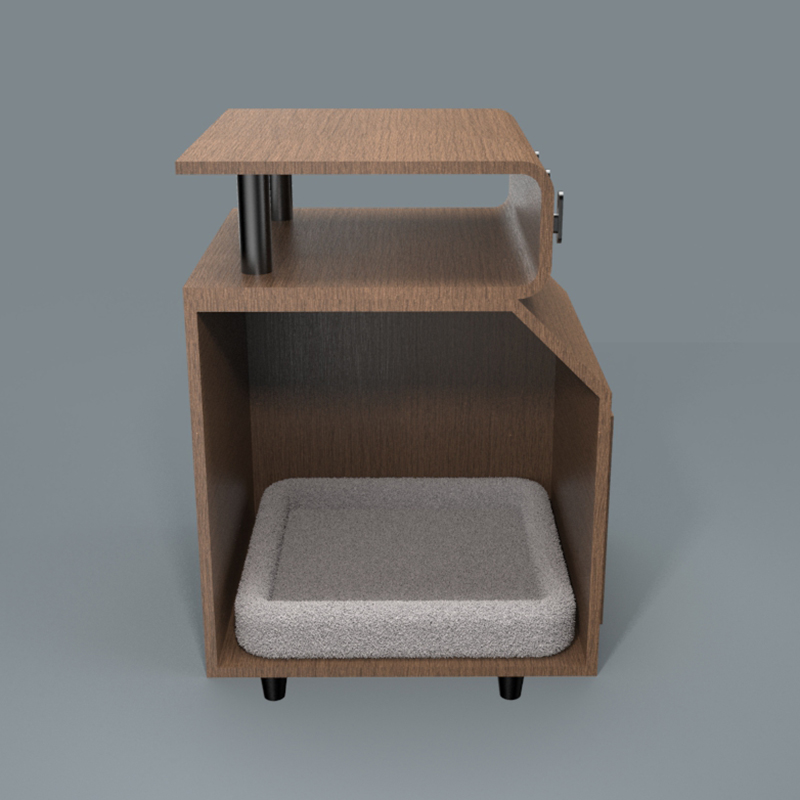 سرير قطة خشبي أليف سرير مع لوحة الخدش سرير قطة خشبي أليف سرير مع لوحة الخدش