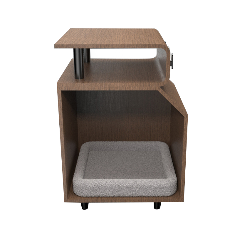 سرير قطة خشبي أليف سرير مع لوحة الخدش