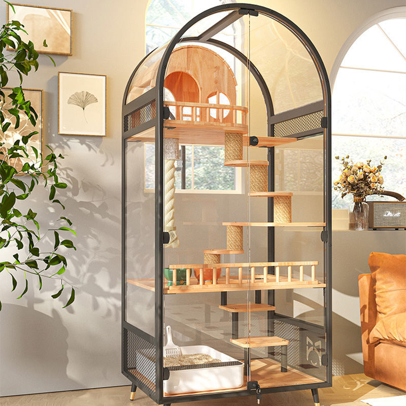 داخلي خشبي كات هاوس فندق بانورامي فيلا خزانة قفص القفص الصلبة قفص القفص داخلي خشبي كات هاوس فندق بانورامي فيلا خزانة قفص القفص الصلبة قفص القفص