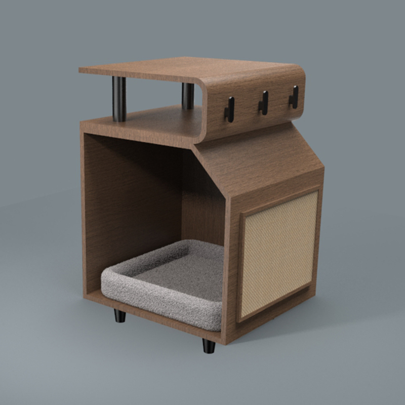 سرير قطة خشبي أليف سرير مع لوحة الخدش سرير قطة خشبي أليف سرير مع لوحة الخدش