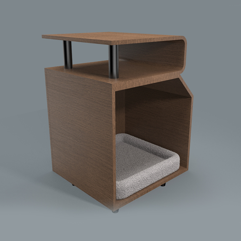 سرير قطة خشبي أليف سرير مع لوحة الخدش سرير قطة خشبي أليف سرير مع لوحة الخدش