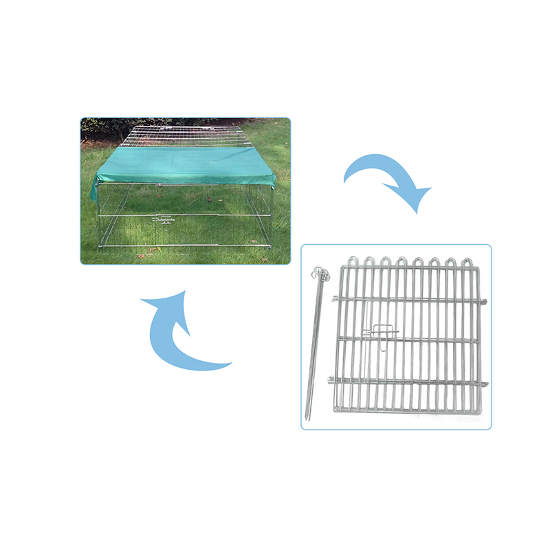 سلك قابل للطي في الهواء الطلق دولة الكلب المعدني مع الغطاء العلوي سلك قابل للطي في الهواء الطلق دولة الكلب المعدني مع الغطاء العلوي