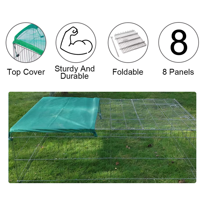 سلك قابل للطي في الهواء الطلق دولة الكلب المعدني مع الغطاء العلوي سلك قابل للطي في الهواء الطلق دولة الكلب المعدني مع الغطاء العلوي