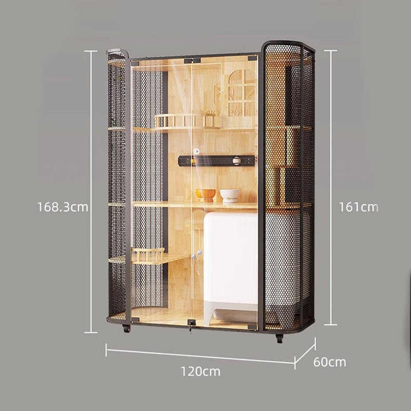 خشب المطاط قط القطة الخشب خزانة فيلا بانورامية قفص خشب المطاط قط القطة الخشب خزانة فيلا بانورامية قفص