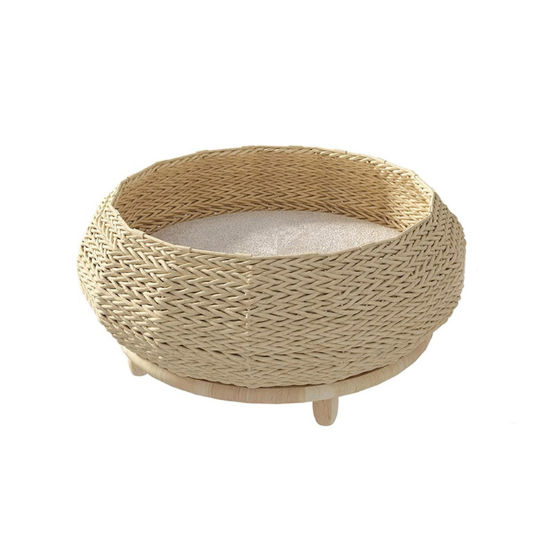 مصنوعة يدويًا كرافت ورقة عش المنسوجة سرير الكلب